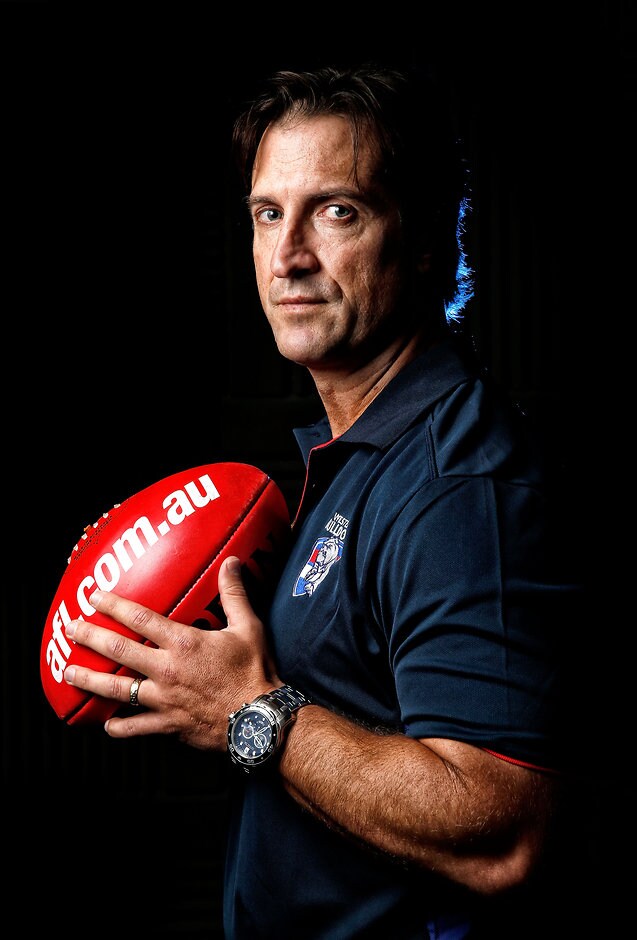 AFL 2016 Portraits - Luke Beveridge MELBOURNE, AUSTRALIA - MARCH 15: Luke Beveridge, Senior Coach of the Bulldogs poses for a portrait session at AFL House, Melbourne, Australia on March 15, 2016. (Photo by Justine Walker/AFL Media)